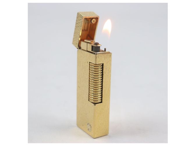 Alfred Dunhill Dunhill Square Logo All-over Print Lighter Golden - view 3