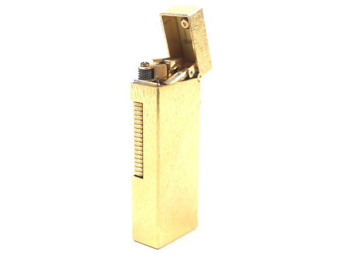 Alfred Dunhill Dunhill Square Logo All-over Print Lighter Golden - view 4