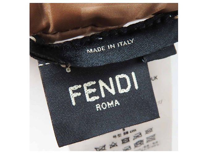 Fendi Zucca Pattern Fox Bucket Hat Brown - view 10