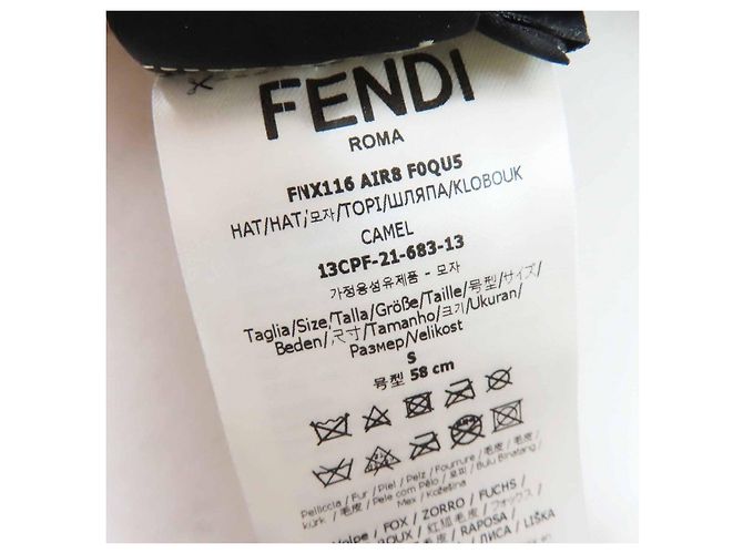 Fendi Zucca Pattern Fox Bucket Hat Brown - view 11
