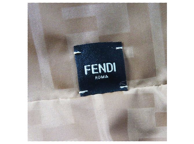 Fendi Zucca Pattern Fox Bucket Hat Brown - view 8