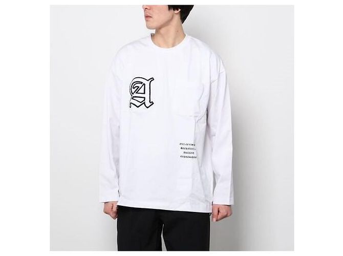 Autre Marque Camiseta de manga larga de algodón A4A STUDIUM LST Blanco - vista 3