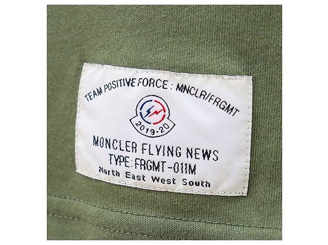 Camiseta de algodón Moncler Genius Fragment Verde Verde oliva - vista 9