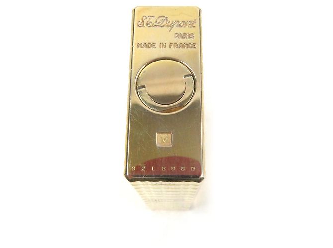 Autre Marque Dupont Line 1 Long Block Check Square Lighter Golden - view 5