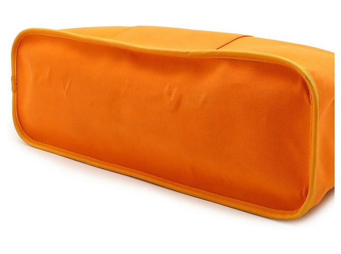 Hermès Cabag Elan Toile Officier Leder 2-Wege Tasche Orange - Ansicht 8