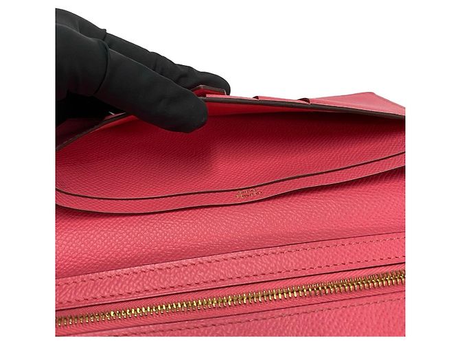 Cartera larga de cuero Epsom Béarn de Hermès Rosa - vista 8