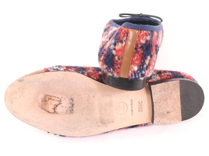 Sapatilhas de Tweed e Couro COCO Mark da Chanel Multicor - vista 7