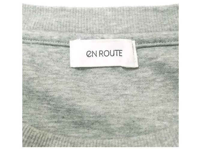 Autre Marque EN ROUTE Baumwoll-Polyester-Kleid Grau - Ansicht 3