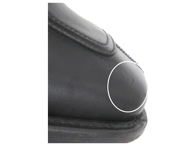 Mocassini in pelle con logo H di Hermès Nero - vista 9