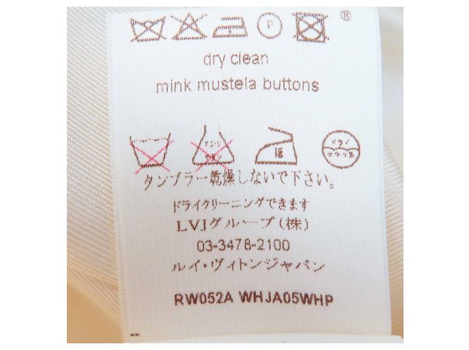 Giacca in Lana Seta e Visone Louis Vuitton Beige Crudo - vista 10