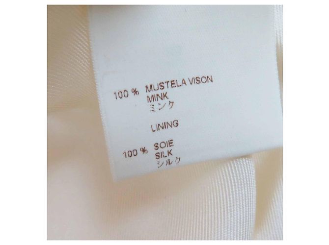 Giacca in Lana Seta e Visone Louis Vuitton Beige Crudo - vista 11