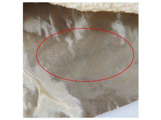 Giacca in Lana Seta e Visone Louis Vuitton Beige Crudo - vista 13