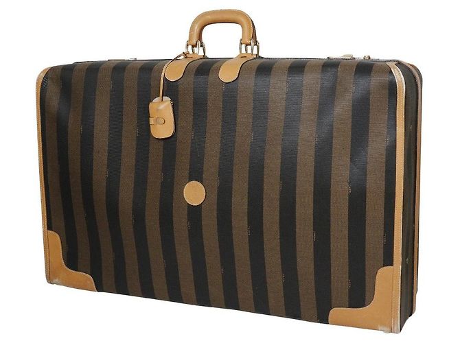 Fendi Pequin PVC Leder Tasche Braun - Ansicht 2