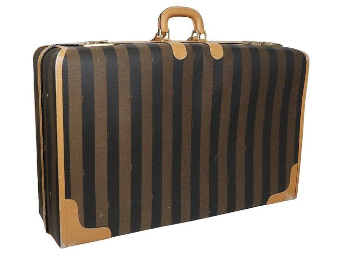 Fendi Pequin PVC Leder Tasche Braun - Ansicht 3