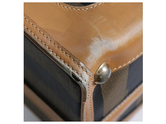 Fendi Pequin PVC Leder Tasche Braun - Ansicht 4