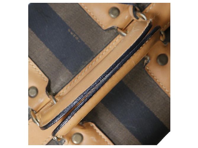 Fendi Pequin PVC Leder Tasche Braun - Ansicht 5