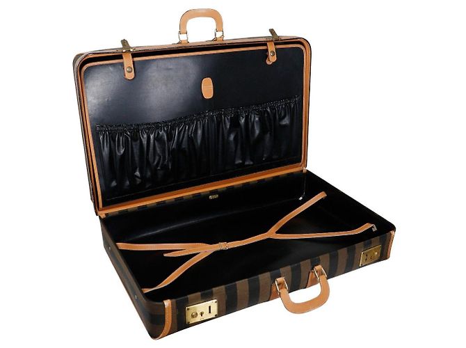 Fendi Pequin PVC Leder Tasche Braun - Ansicht 6