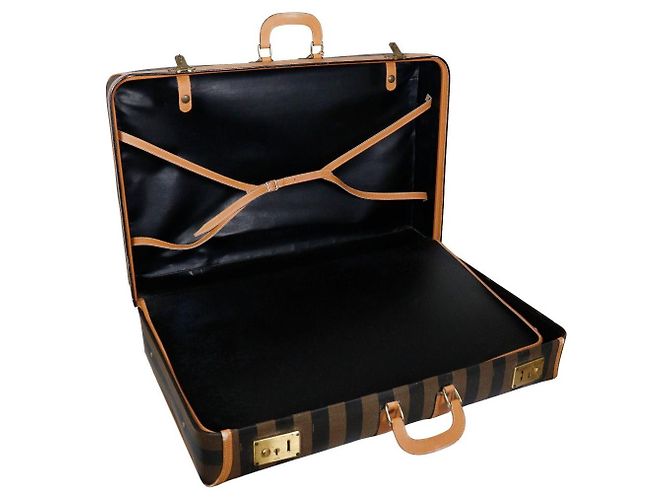 Fendi Pequin PVC Leder Tasche Braun - Ansicht 7