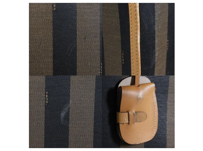 Fendi Pequin PVC Leder Tasche Braun - Ansicht 8