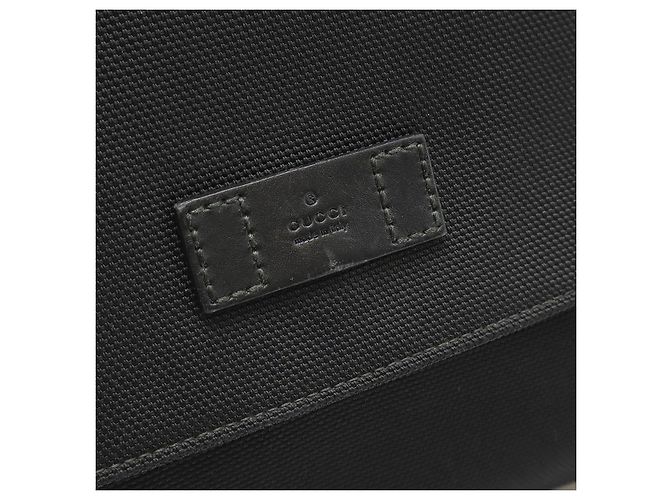 Gucci Sherry Line Techno Canvas Schultertasche Schwarz Rot Grün - Ansicht 4