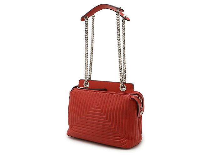 Fendi Dotcom Click Leder 2-in-1 Schultertasche Rot - Ansicht 2