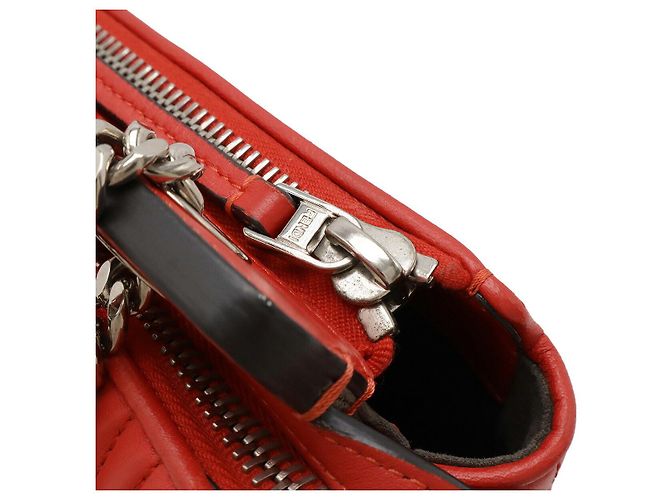 Fendi Dotcom Click Leder 2-in-1 Schultertasche Rot - Ansicht 5