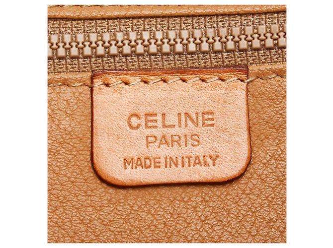 Céline Borsa Clutch in Pelle PVC Macadam Celine Marrone - vista 12