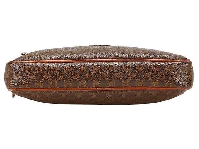 Céline Borsa Clutch in Pelle PVC Macadam Celine Marrone - vista 3