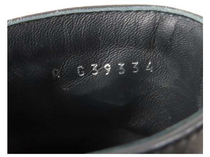Stivaletti in pelle e tweed Chanel 22B G39334 Nero Blu chiaro - vista 12
