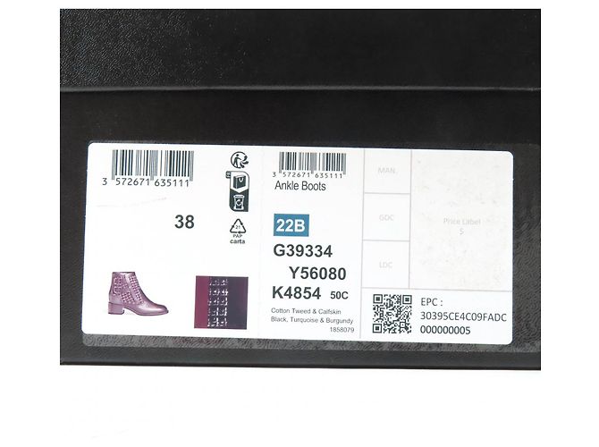 Stivaletti in pelle e tweed Chanel 22B G39334 Nero Blu chiaro - vista 13