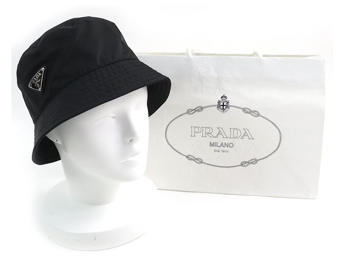 Sombrero bucket de Re-Nylon con logo triangular de Prada Negro - vista 2
