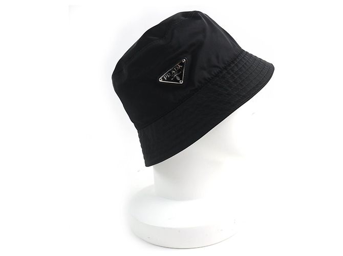 Sombrero bucket de Re-Nylon con logo triangular de Prada Negro - vista 3