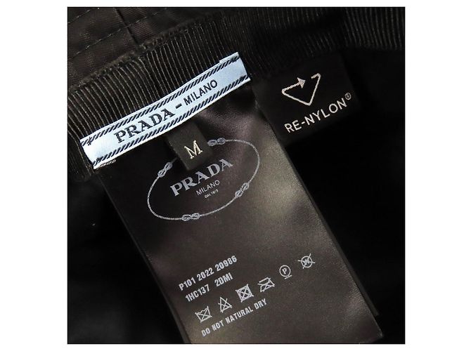 Sombrero bucket de Re-Nylon con logo triangular de Prada Negro - vista 8