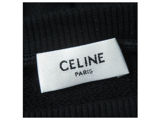 Céline Celine 24 Sudadera de algodón de acero inoxidable 2Y70F6700Q Negro - vista 6