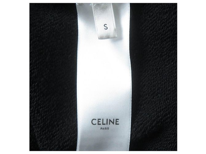 Céline Celine 24 Sudadera de algodón de acero inoxidable 2Y70F6700Q Negro - vista 7