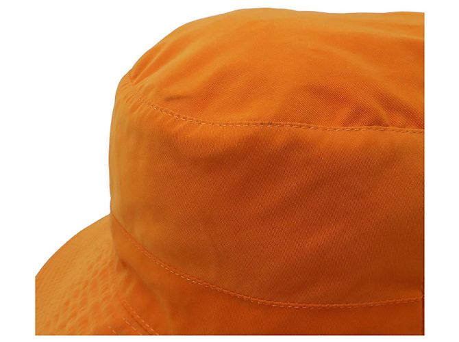 Cappello a secchiello in poliestere nylon con logo H di Hermès Arancione - vista 3