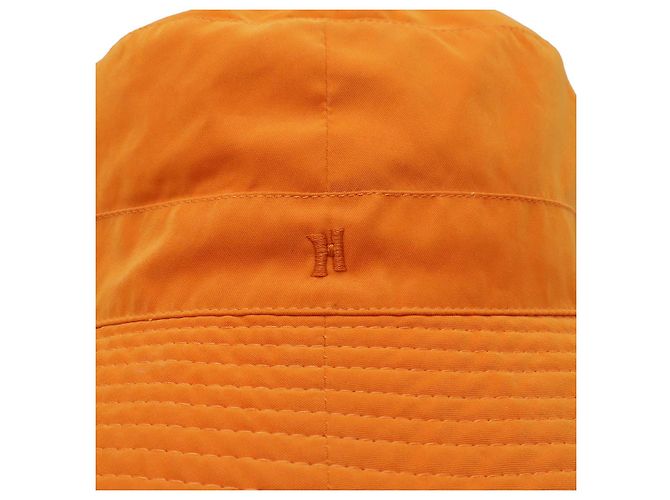 Cappello a secchiello in poliestere nylon con logo H di Hermès Arancione - vista 4