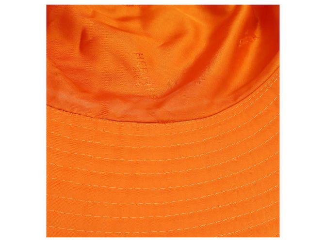Cappello a secchiello in poliestere nylon con logo H di Hermès Arancione - vista 6