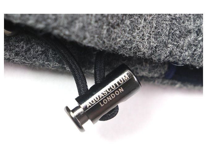 Autre Marque Aquascutum Wool Artificial Leather Down Jacket Grey - view 6