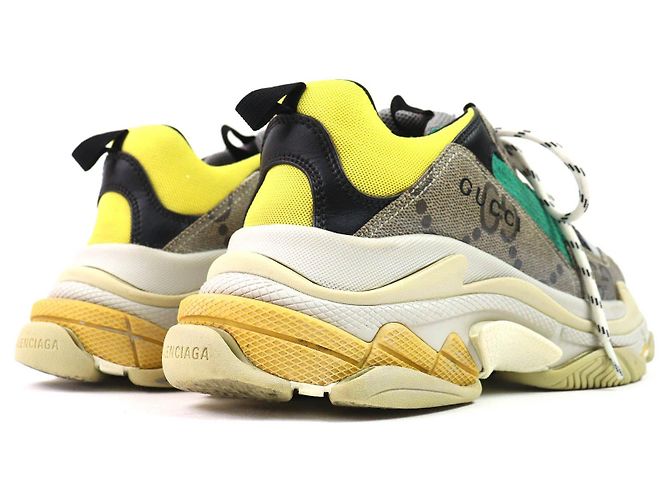 Sneakers Gucci×Balenciaga The Hacker Project Beige Verde Giallo - vista 7