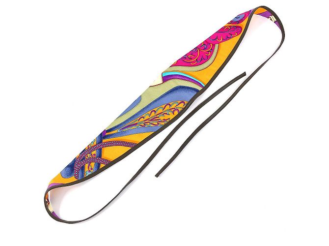 Fascia per capelli in seta di agnello H e F di Hermès Multicolore - vista 4