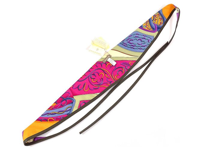 Fascia per capelli in seta di agnello H e F di Hermès Multicolore - vista 5