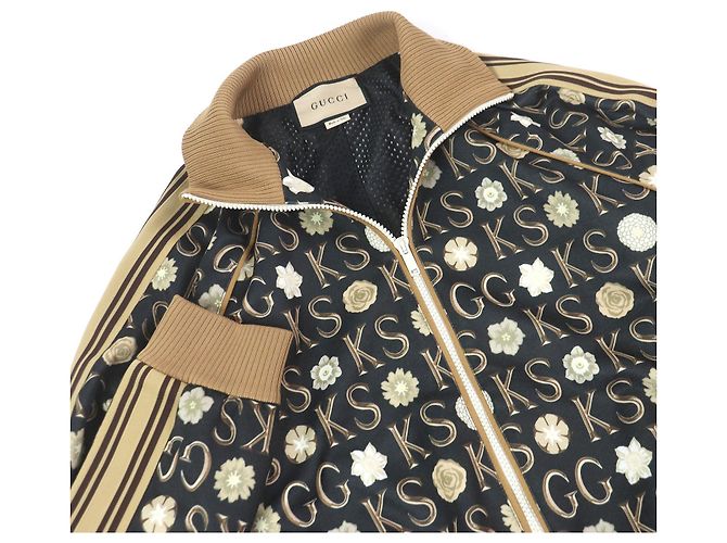 Trackjacke aus Polyester und Baumwolle mit Gucci Ken Scott Allover-Logo Schwarz - Ansicht 2