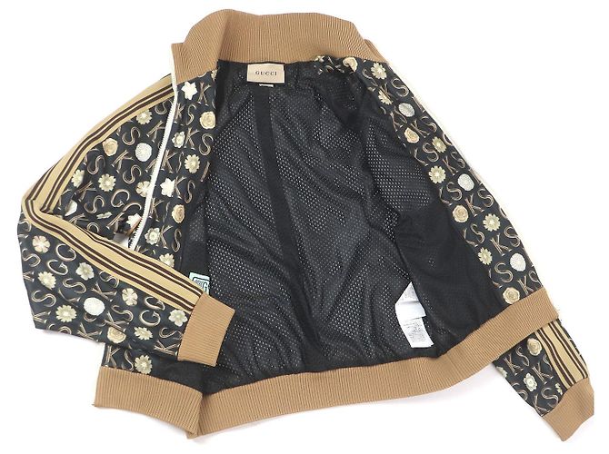 Trackjacke aus Polyester und Baumwolle mit Gucci Ken Scott Allover-Logo Schwarz - Ansicht 3