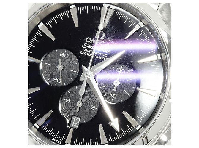 Omega Seamaster Aqua Terra Chronograph aus Edelstahl Schwarz - Ansicht 6