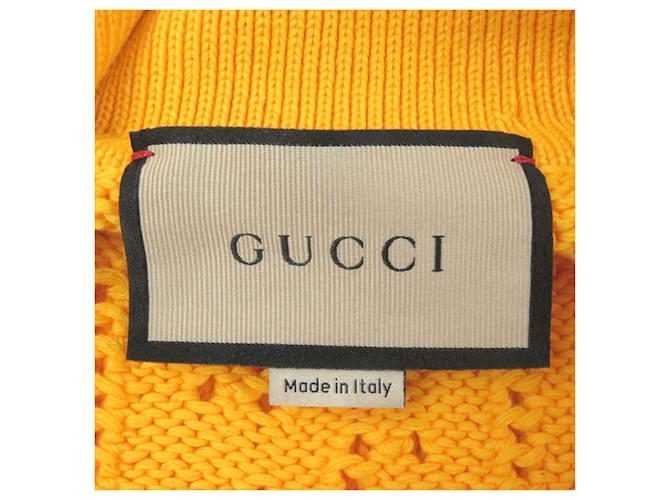 Suéter de algodón perforado GG Webline de Gucci Amarillo - vista 4