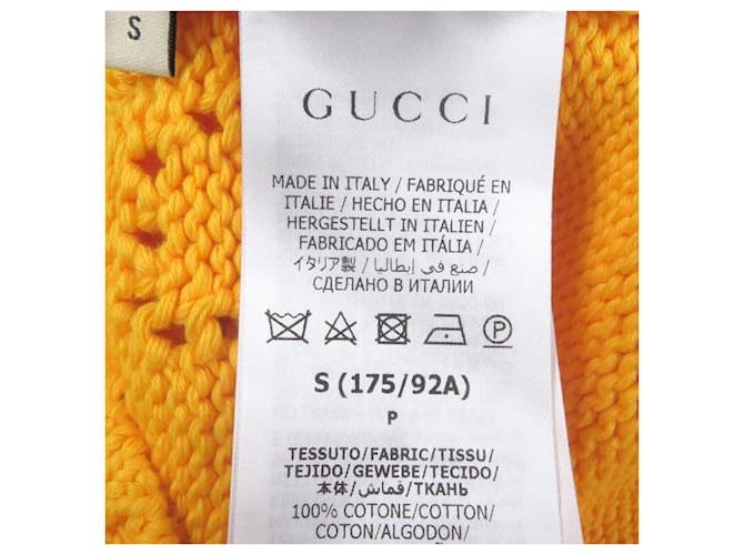 Suéter de algodón perforado GG Webline de Gucci Amarillo - vista 5