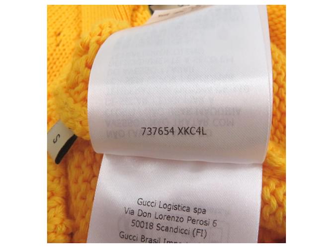 Suéter de algodón perforado GG Webline de Gucci Amarillo - vista 7