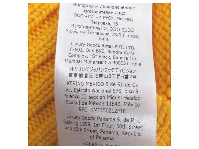 Suéter de algodón perforado GG Webline de Gucci Amarillo - vista 8
