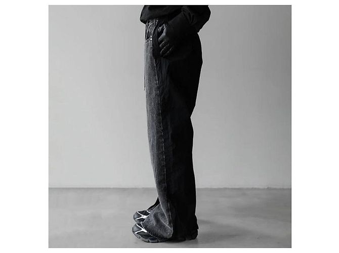 Autre Marque Jeans in denim decolorato chimico in combinazione di nylon Stein - vista 3